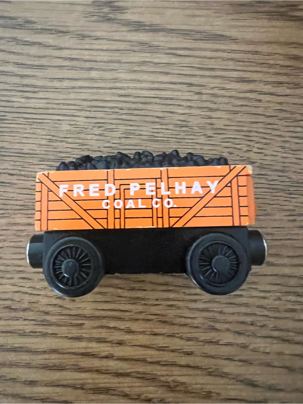 Thomas & Friends Orange Coal Car with Black Wheels